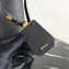 Prada Grained Leather Double Medium Tote Bag 1BG775/1BG008 Black/Red