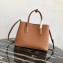 Prada Grained Leather Double Medium Tote Bag 1BG775/1BG008 Khaki