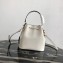 Prada Saffiano Leather Bucket Bag 1BZ032 White