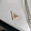 Prada Saffiano Leather Bucket Bag 1BZ032 White
