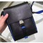 Prada Saffiano Leather Shoulder Bag 2VD019 Black/Blue 2019