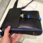 Prada Saffiano Leather Shoulder Bag 2VD019 Black/Blue 2019