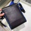 Prada Saffiano Leather Shoulder Bag 2VD019 Black/Blue 2019