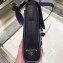 Prada Saffiano Leather Shoulder Bag 2VD019 Black/Blue 2019