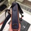 Prada Saffiano Leather Shoulder Bag 2VD019 Navy Blue/Orange 2019