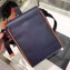 Prada Saffiano Leather Shoulder Bag 2VD019 Navy Blue/Orange 2019
