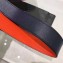 Prada Saffiano Leather Shoulder Bag 2VD019 Navy Blue/Orange 2019