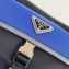 Prada Nylon and Saffiano Leather Shoulder Bag 2VH074 Blue/Black 2019