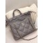 Chanel Lambskin Small Shopping Tote Bag AS0985 Gray 2019