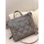 Chanel Lambskin Small Shopping Tote Bag AS0985 Gray 2019