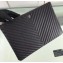 Chanel Classic Pouch Clutch Large Bag A82552 Chevron Caviar Leather Black/Silver