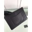 Chanel Classic Pouch Clutch Large Bag A82552 Chevron Caviar Leather Black/Silver