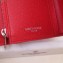 Saint Laurent Monogram Compact Tri Fold Wallet in Grained Embossed Leather 403943 Red/Silver