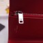 Saint Laurent Monogram Compact Tri Fold Wallet in Grained Embossed Leather 403943 Red/Silver