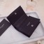 Saint Laurent Monogram Card Case in Grained Embossed Leather 530841 Black/Silver