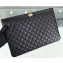 Chanel Boy Pouch Clutch Large Bag A84407 Caviar Leather Black/Gold