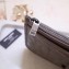 Saint Laurent Niki Bill Pouch Bag in Crinkled Vintage Leather 583577 Light Gray