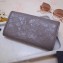 Saint Laurent Niki Large Wallet in Crinkled Vintage Leather 583552 Gray