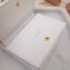 Saint Laurent Monogram Card Case in Grained Embossed Leather 530841 White/Gold