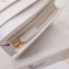Saint Laurent Monogram Card Case in Grained Embossed Leather 530841 White/Gold