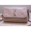 Saint Laurent Niki Body Bag in Crinkled Vintage Leather 577124 Beige