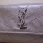 Saint Laurent Niki Body Bag in Crinkled Vintage Leather 577124 Light Gray