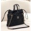 Chanel Lambskin Small Shopping Tote Bag AS0985 Black 2019