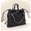 Chanel Lambskin Small Shopping Tote Bag AS0985 Black 2019