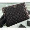 Chanel Classic Pouch Clutch Small Bag A82545 Lambskin Black/Gold