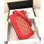 Chanel Lambskin Cotton Boy Flap Medium Bag Red 2019