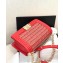 Chanel Lambskin Cotton Boy Flap Medium Bag Red 2019