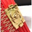 Chanel Lambskin Cotton Boy Flap Medium Bag Red 2019