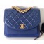 Chanel Chain Handle Flap Bag AS0785 Blue 2019