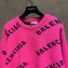 Balenciaga Jacquard All Over Logo Crewneck Sweater Fuchsia 2019