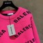 Balenciaga Jacquard All Over Logo Crewneck Sweater Fuchsia 2019