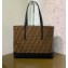 Fendi FF Logo Roma Amor Fabric Shopper Tote Bag Black 2019