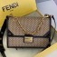 Fendi Perforated Medium Kan U Bag Beige 2019