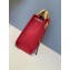 Fendi Leather Small Runaway Shopper Bag FF Logo Red