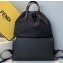 Fendi Bag Bugs Nylon and Leather Drawstring Backpack Bag Black 2019