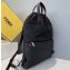 Fendi Bag Bugs Nylon and Leather Drawstring Backpack Bag Black 2019