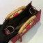 Fendi Leather Small Runaway Shopper Bag FF Logo Red