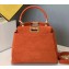 Fendi Suede Peekaboo Iconic XS Mini Bag Orange