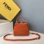 Fendi Suede Peekaboo Iconic XS Mini Bag Orange