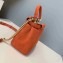 Fendi Suede Peekaboo Iconic XS Mini Bag Orange