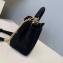 Fendi Suede Peekaboo Iconic XS Mini Bag Black