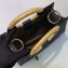 Fendi Leather Small Runaway Shopper Bag FF Logo Black