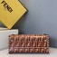 Fendi Small Runaway Shopper Bag FF Logo Braided Red