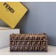 Fendi Small Runaway Shopper Bag FF Logo Braided Brown