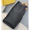 Fendi Leather Large Runaway Shopper Bag FF Logo Black