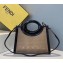 Fendi Perforated Small Runaway Shopper Bag Beige 2019